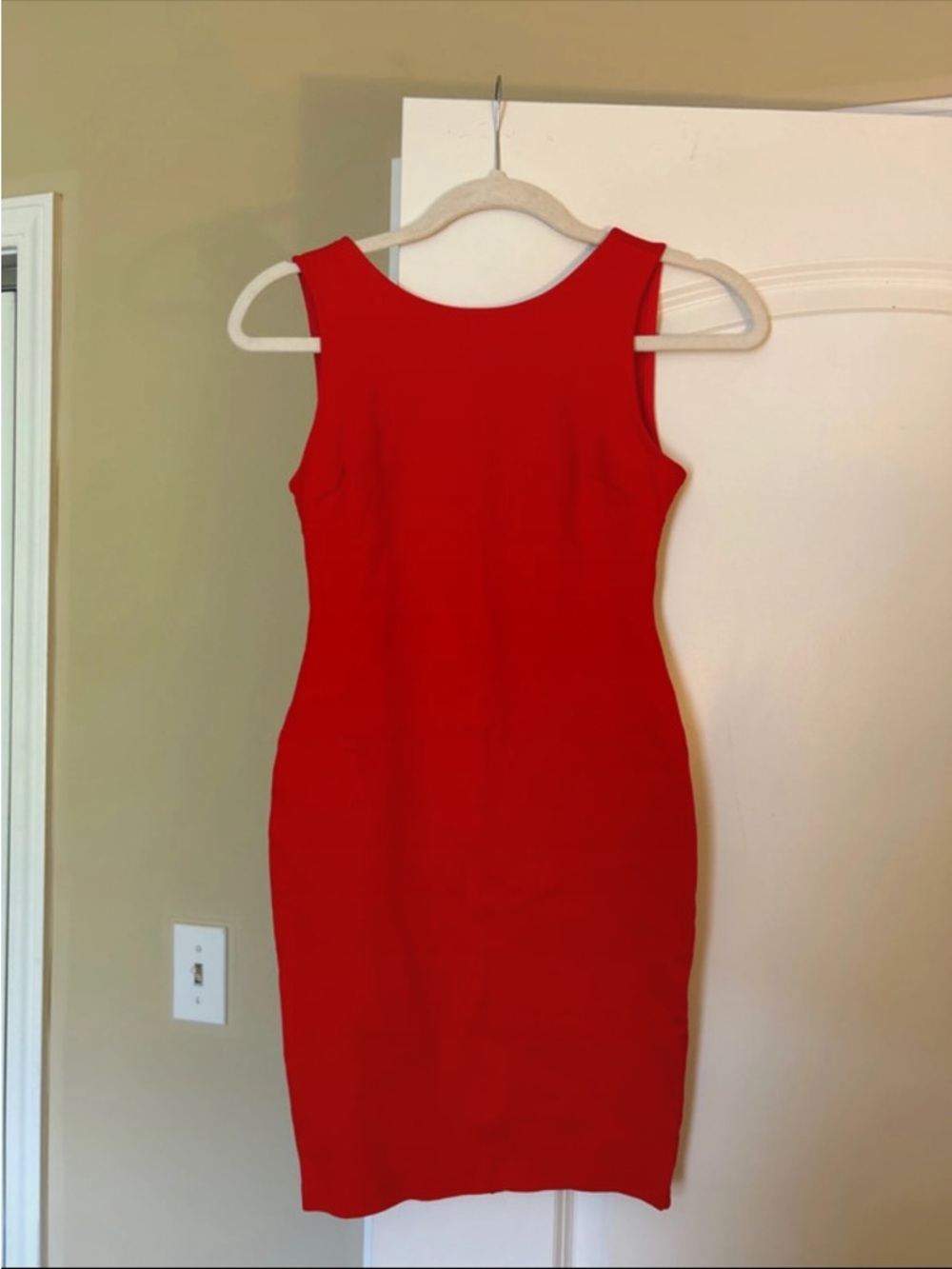 Windsor Red Open Back Mini Dress